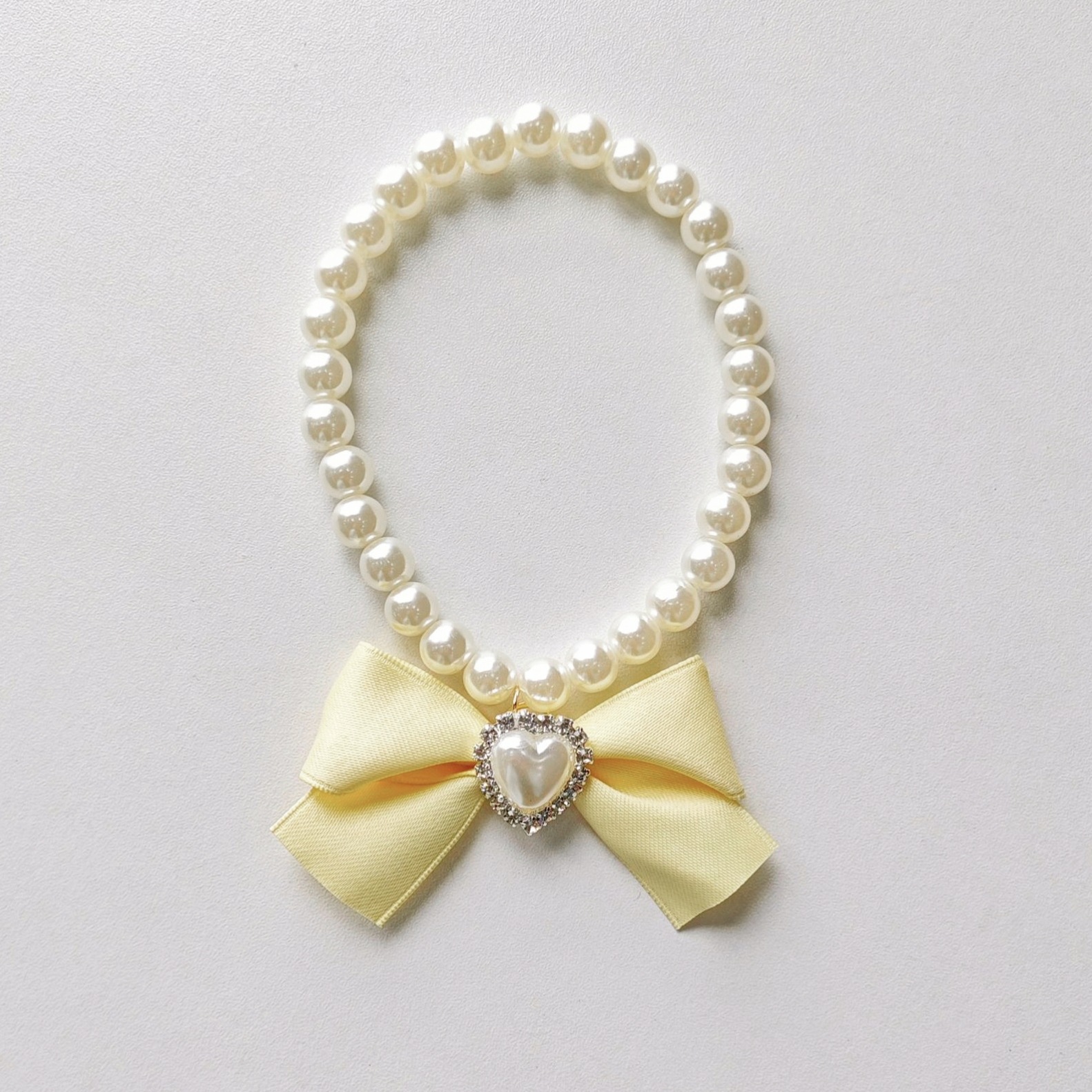 Pet necklace, cat pearl collar, dog neck collar, neck chain, retro heart-shaped pendant, cute cat and dog neck accessories pic 23