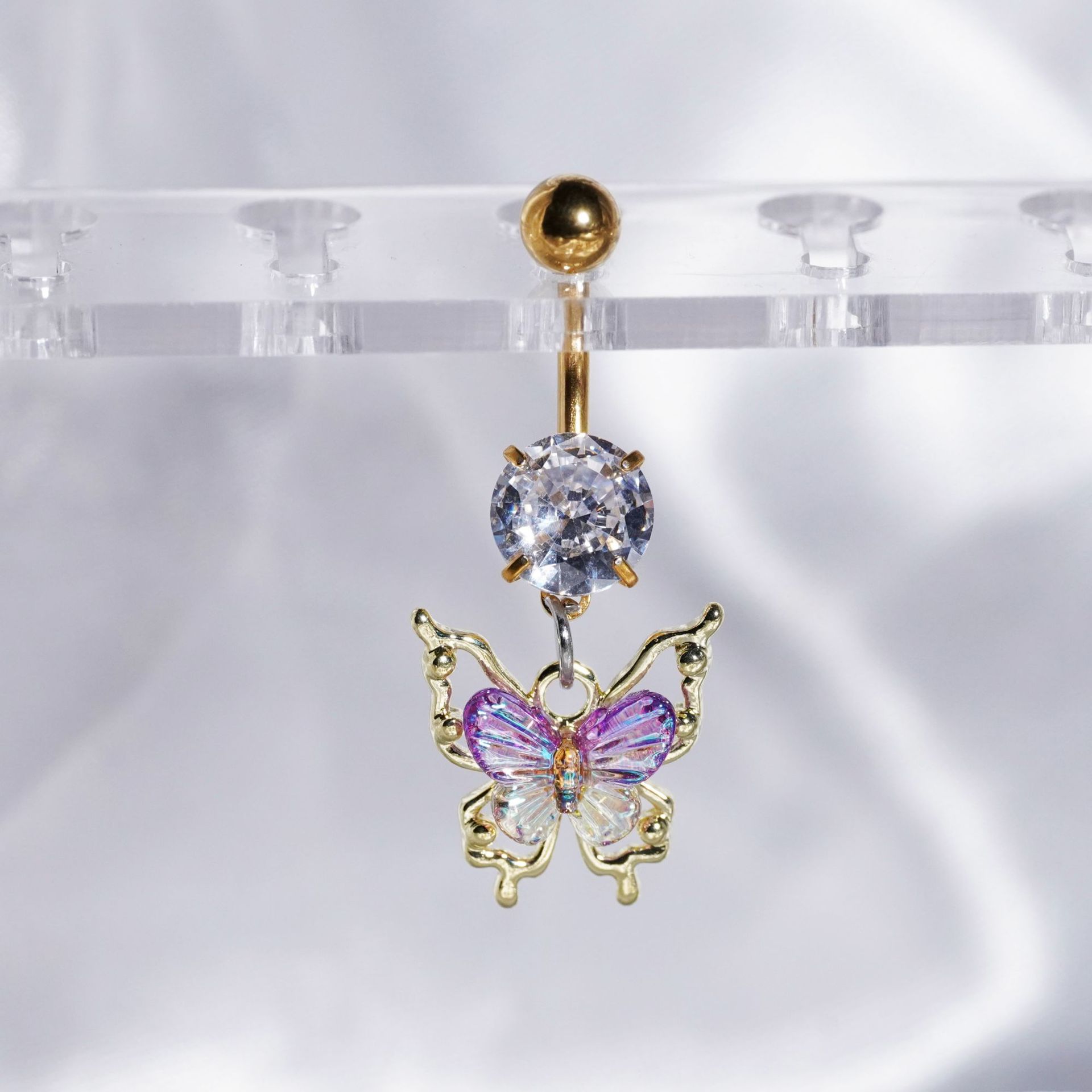 蝴蝶肚脐钉不锈钢肚脐环脐钉新款欧美跨境热销人体穿刺饰品ins风详情16