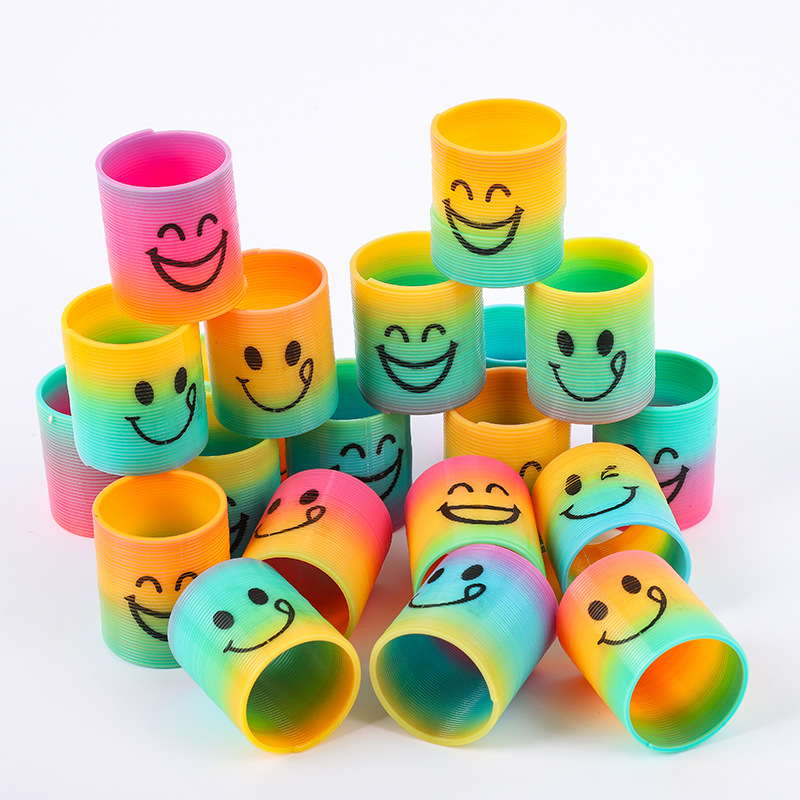 魔力彩虹圈迷你笑脸3.2x3.5CM叠叠乐七彩弹簧圈儿童玩具工厂批发详情21