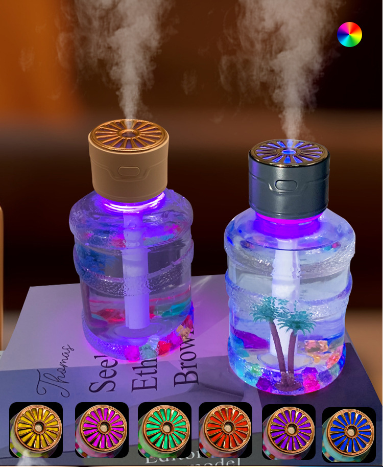 无雾加湿器蓝牙音响助眠白噪音播放器车载香薰150ml加湿器详情9