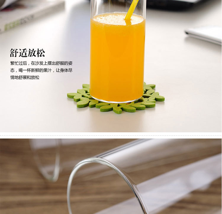 Wholesale high borosilicate glass simple cups, tea cups, transparent creative milk cups, straight cups, tea brewing cups, candlesticks pic 9