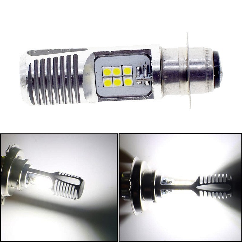 摩托车led大灯 单爪P15D H6 H4 BA20D 2835 12SMD 前照灯 车灯泡详情6