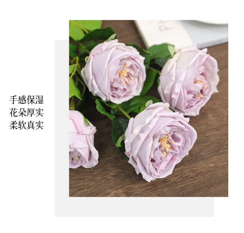 奥斯汀玫瑰高品质仿真手感保湿轻奢家居酒店餐桌装饰假花摆件办公文化园艺礼盒详情18
