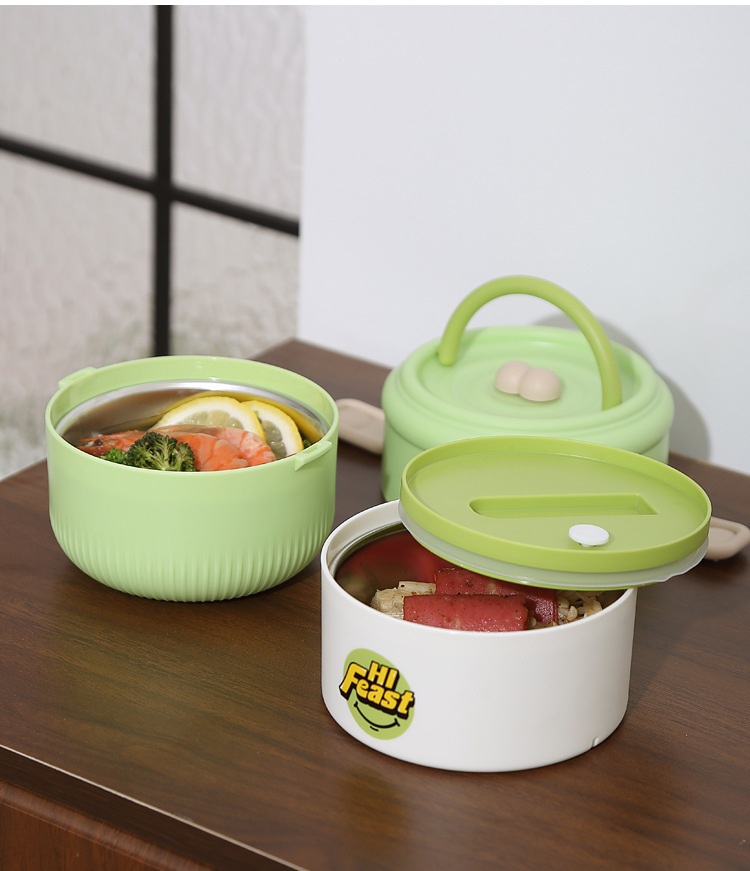 Double-layer student lunch box, microwave-safe heating bento box, office worker adult food-grade stainless steel lunch box pic 20