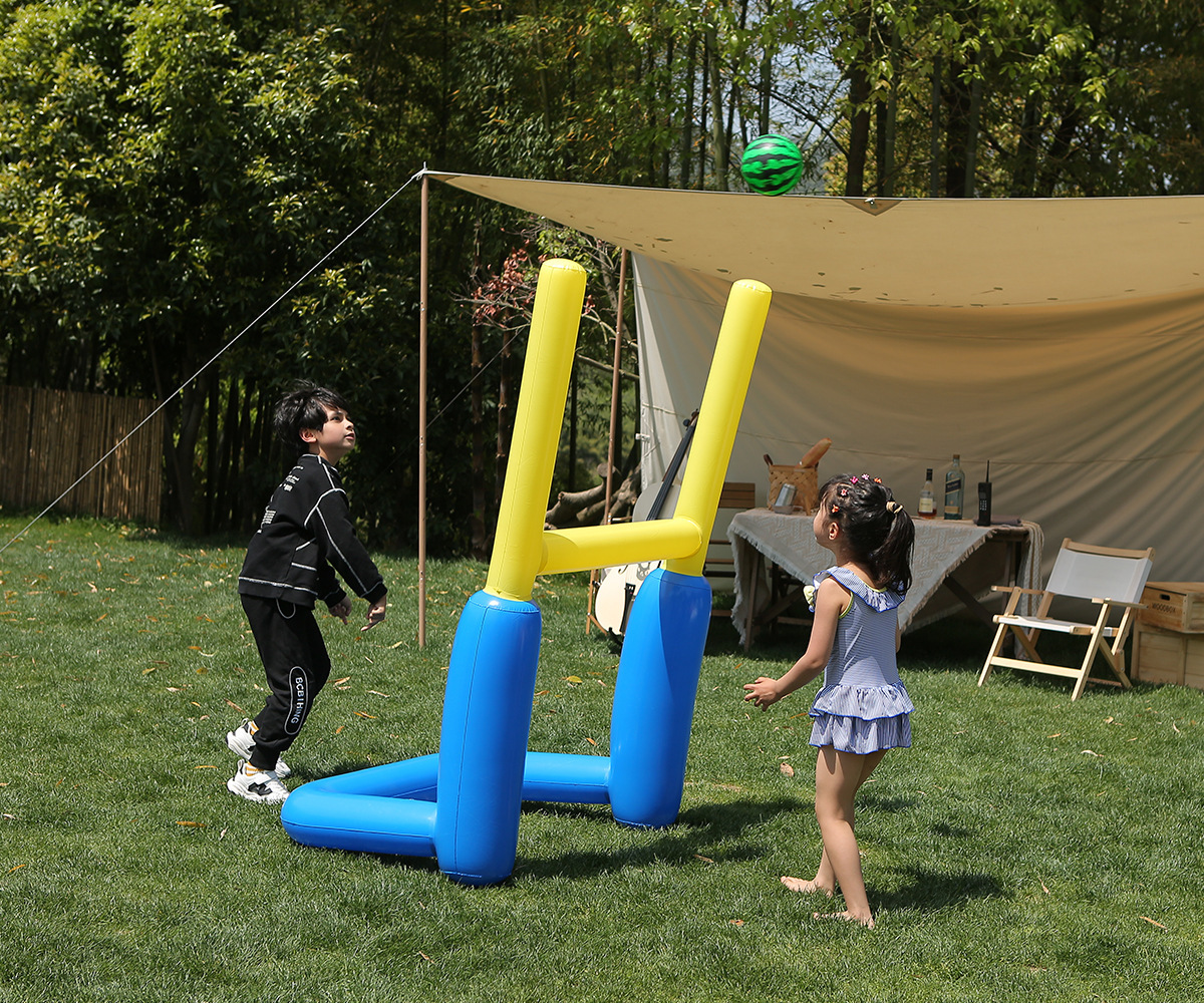Large inflatable football portal, parent-child interactive game, volleyball door frame, multi-person play, beach ball stand pic 4
