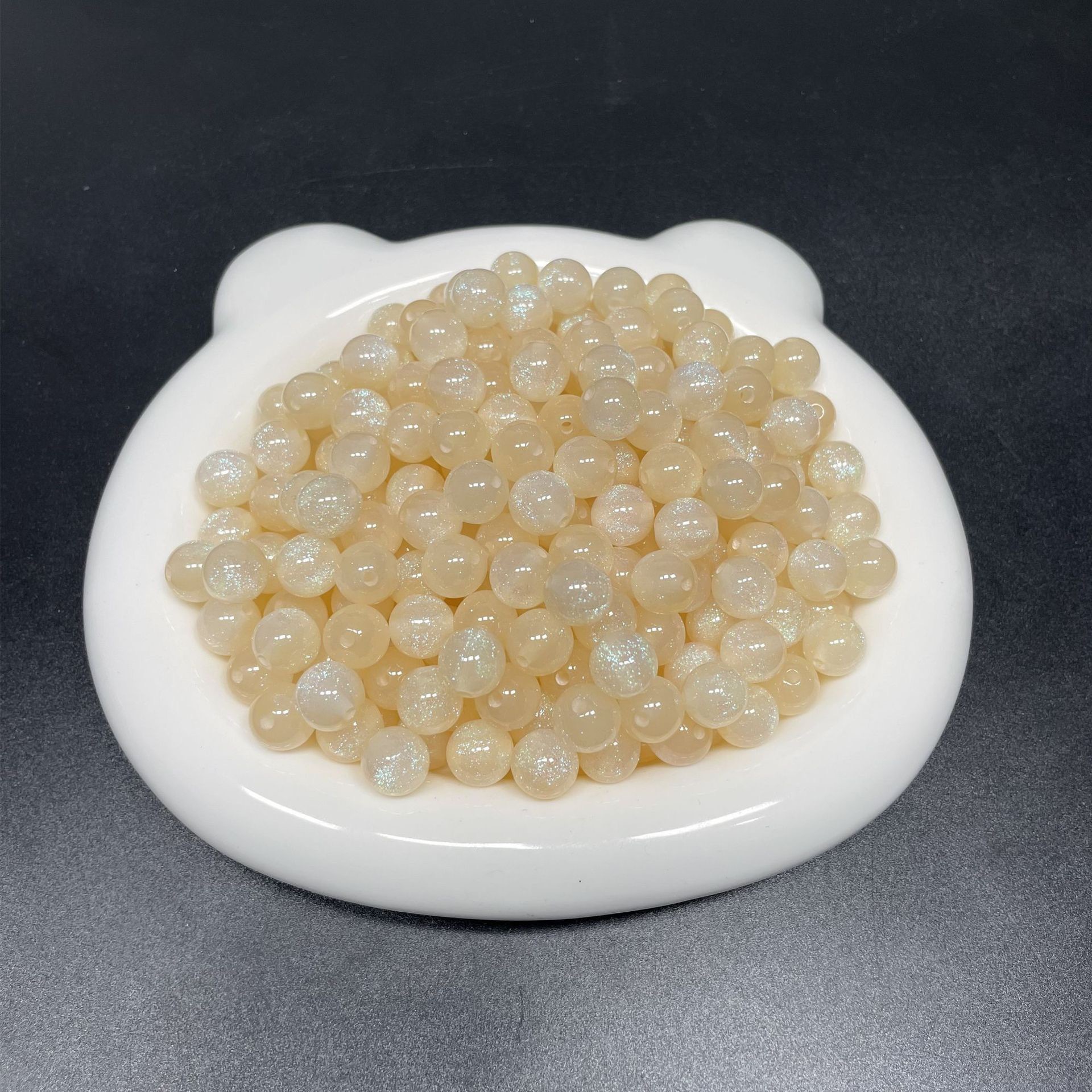 8/10/12mm resin fine Sparkling Starry Sky Mermaid Pearl resin imitation cat eye bead diy bracelet accessory pic 13