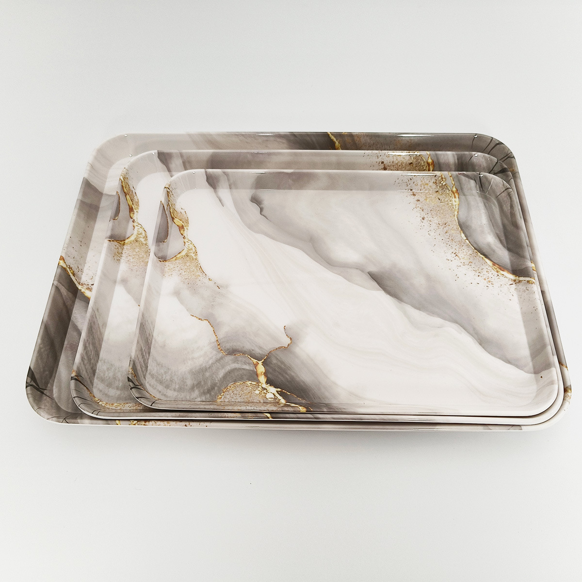 运隆创意花色塑料长方形托盘 盘子餐盘茶盘 水果托盘日用百货置物盘 美观实用托盘详情3