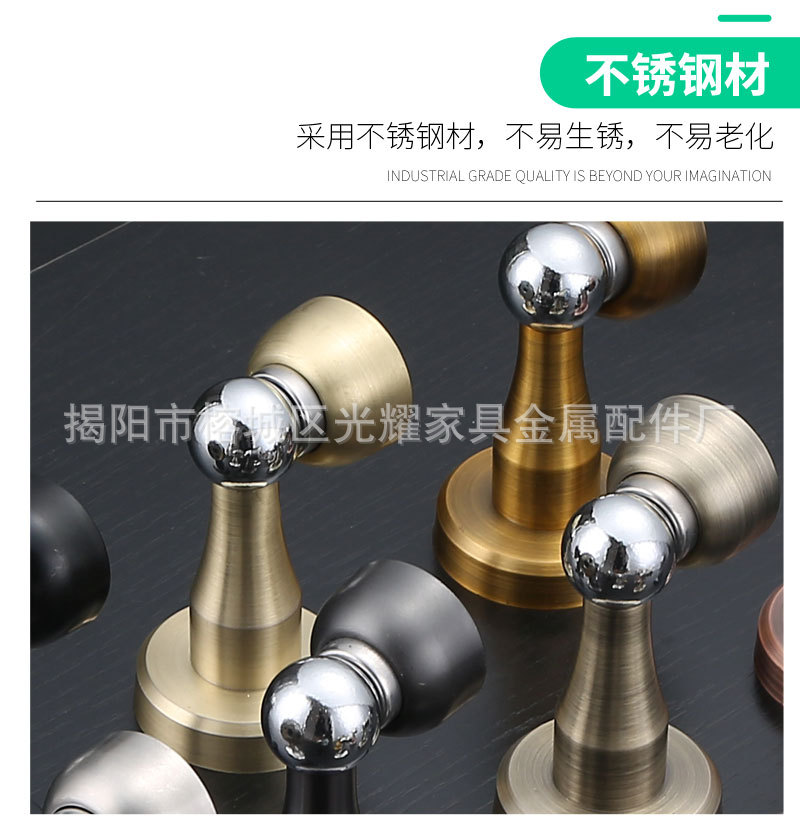 不锈钢门吸卧室卫生间入户门强磁加厚防撞吸门器防风免打孔/打孔详情13
