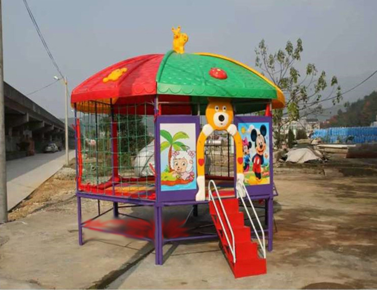 彩色圆形蹦床碰碰床Trampoline防滑安全儿童游乐场器材详情4