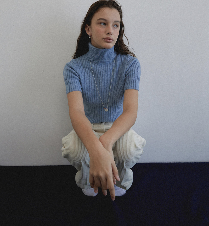 ins小众设计金银撞色小珠子项链女铜镀18k金冷淡风简约休闲毛衣链详情3