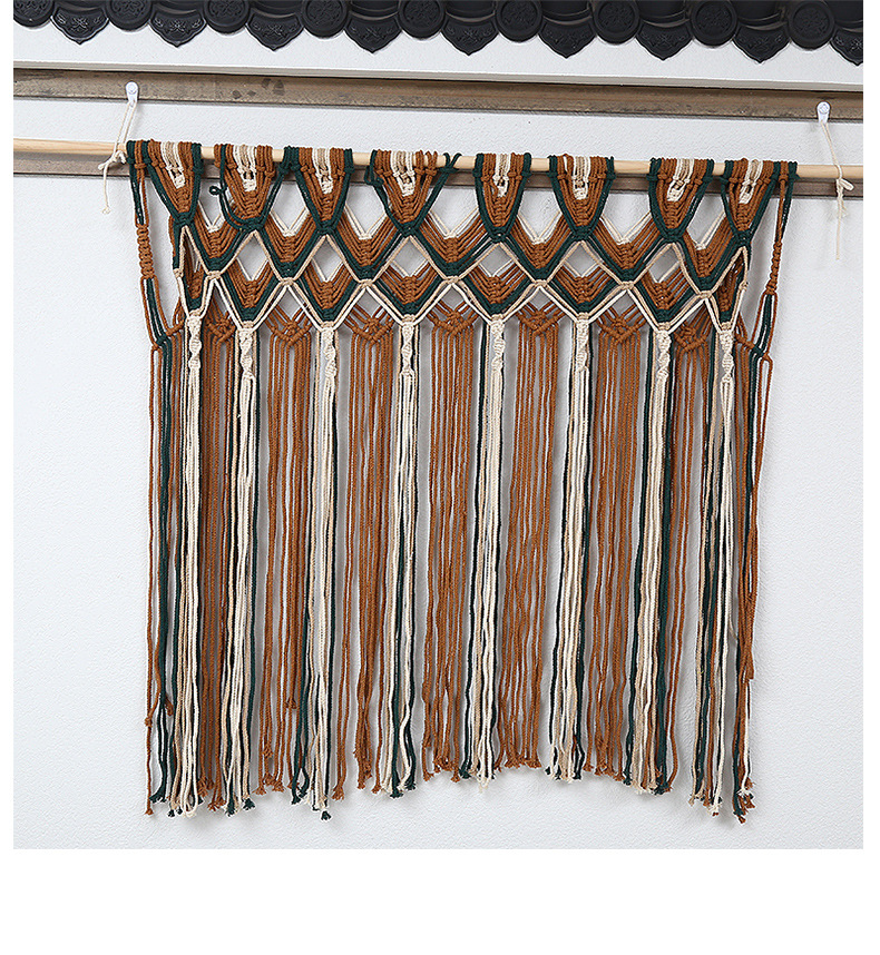 民族风装饰挂毯窗帘棉绳编织波西米亚门帘背景壁毯挂墙手工编织详情6