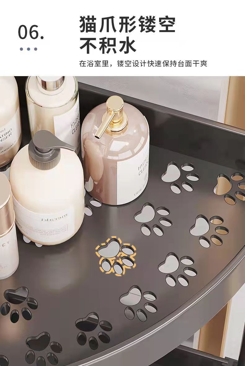 卫生间置物架家用浴室洗澡用品收纳架多层塑料可移动三角置物架厂详情7