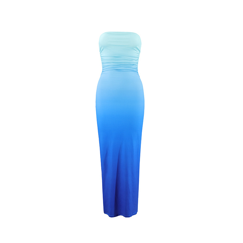 Slim sexy bra gradient medium and long style dress详情16