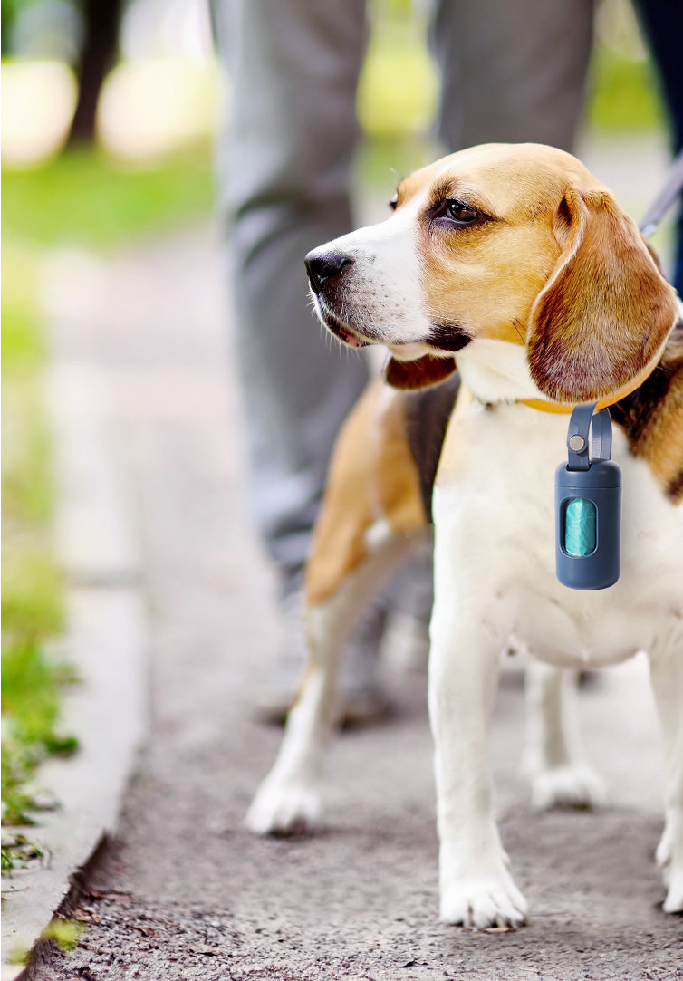 跨境狗狗药丸胶囊拾便器捡屎袋便携收纳盒便携式宠物垃圾袋分配器详情25