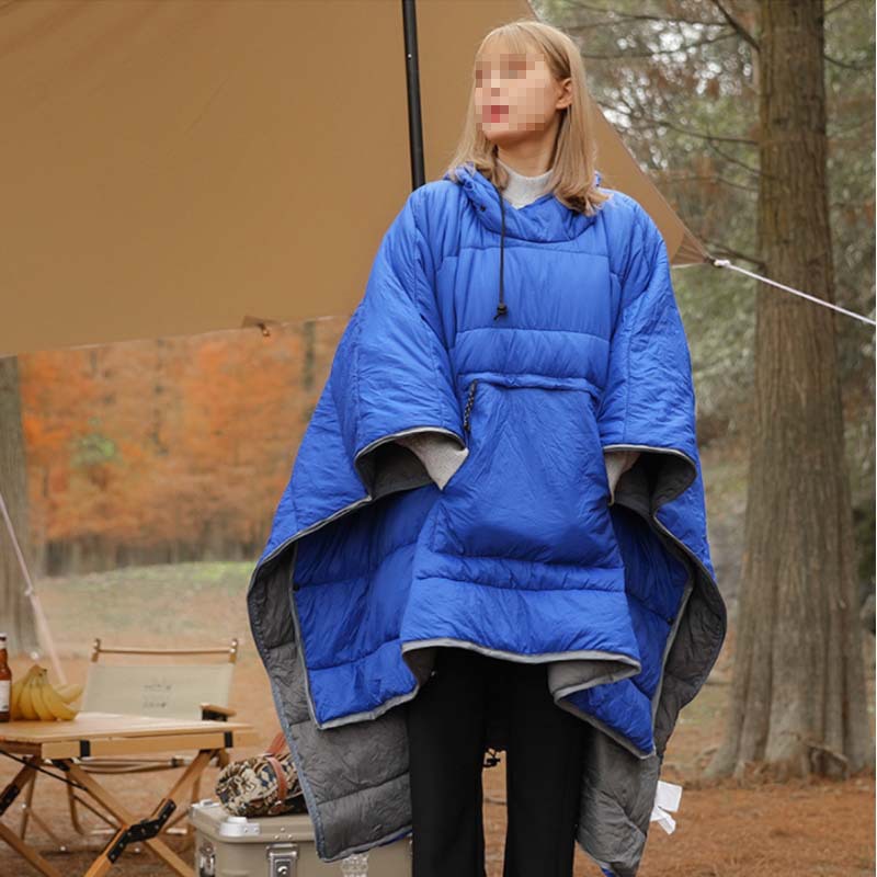 Factory direct supply of cross-border outdoor cape sleeping bags, camping wearable cold-proof and warm capes, shawls and blankets wholesale pic 19