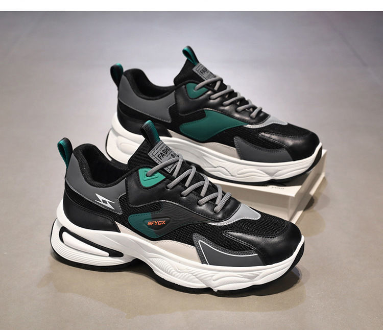 2025男鞋夏季透气百搭防臭耐磨网面运动休闲厚底青少年老爹潮鞋详情18