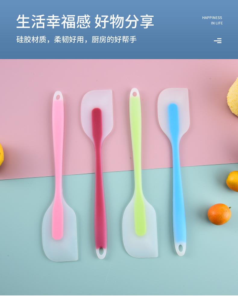 一体式硅胶刮刀大号刮铲烘焙工具耐高温蛋糕奶油抹刀搅拌铲刀刮板详情3