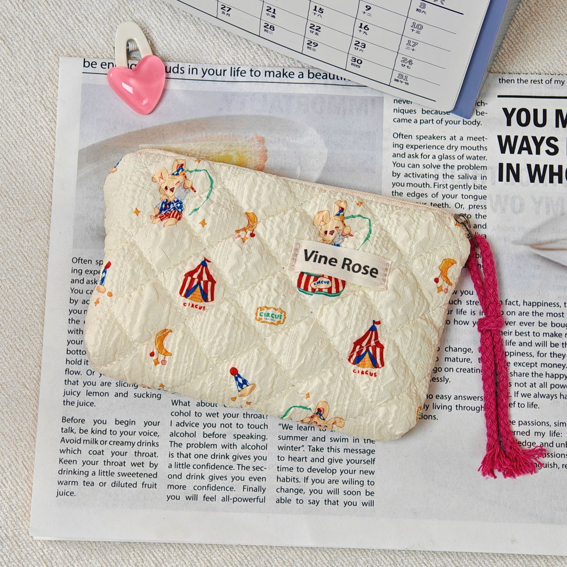 小清新迷你绗缝挂绳零钱包女便携外出旅行口红包小物品收纳包卡包详情7