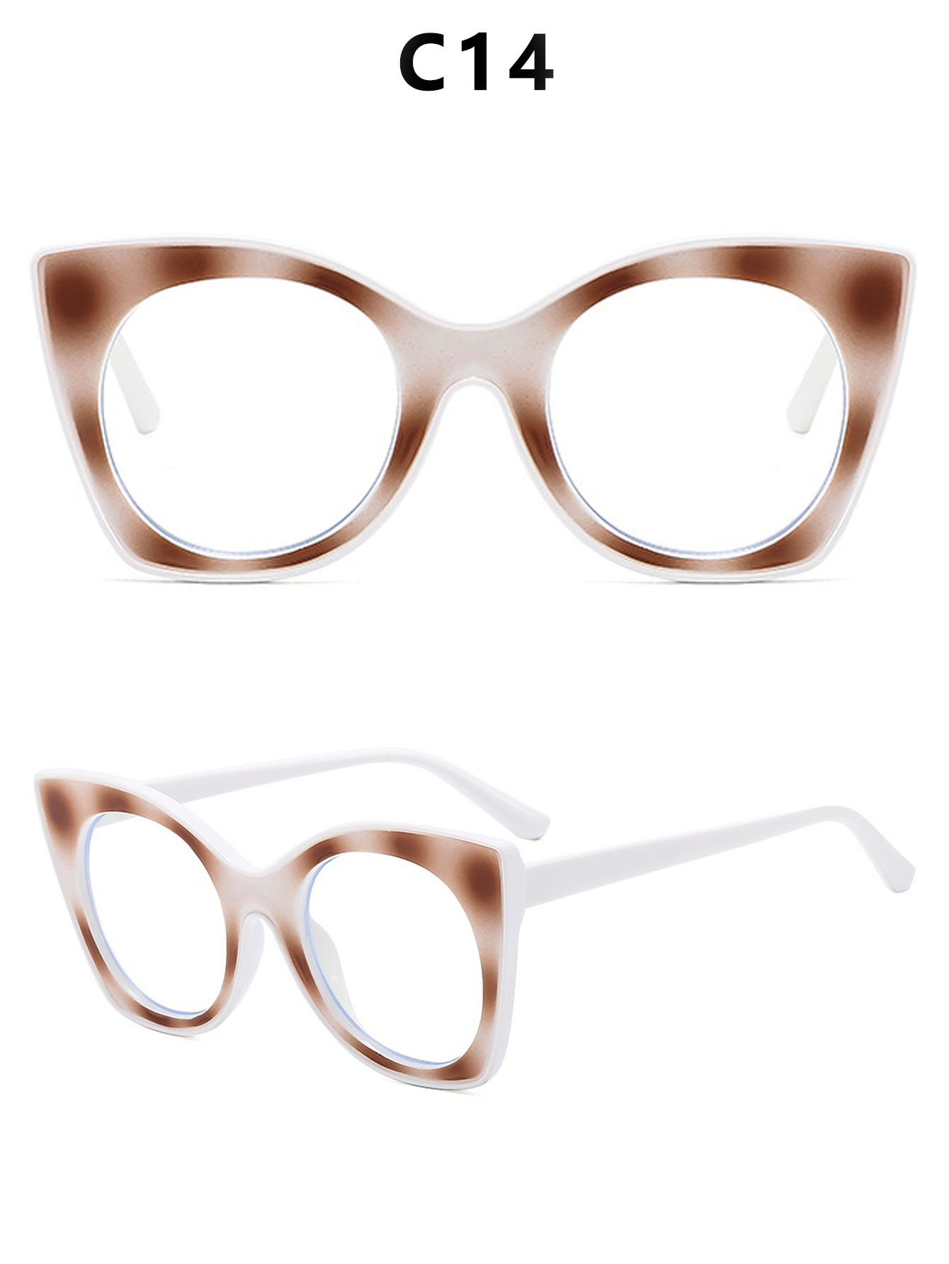 Fashionable and personalized color-blocking sun protection sunglasses, cross-border European and American trend anti-blue light flat sunglasses frame pic 33