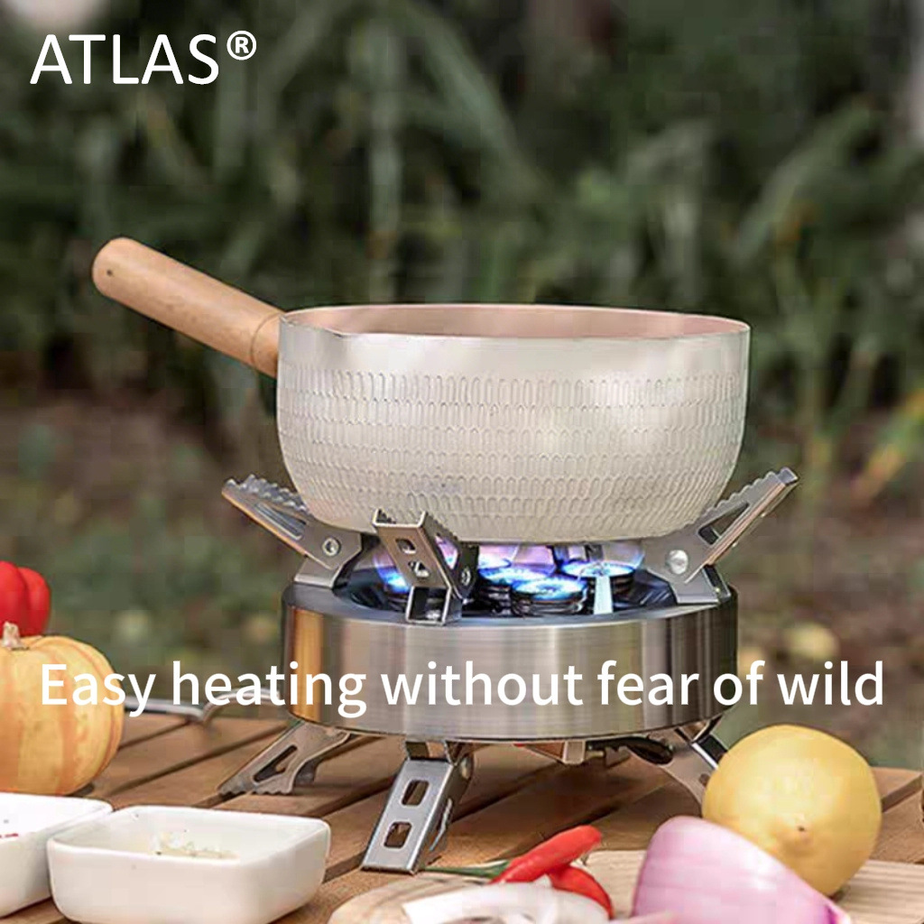 Outdoor high-fire five-head stove, portable camping gas stove, windproof and quick-heating picnic stove, stainless steel integrated stove, high-fire pic 8