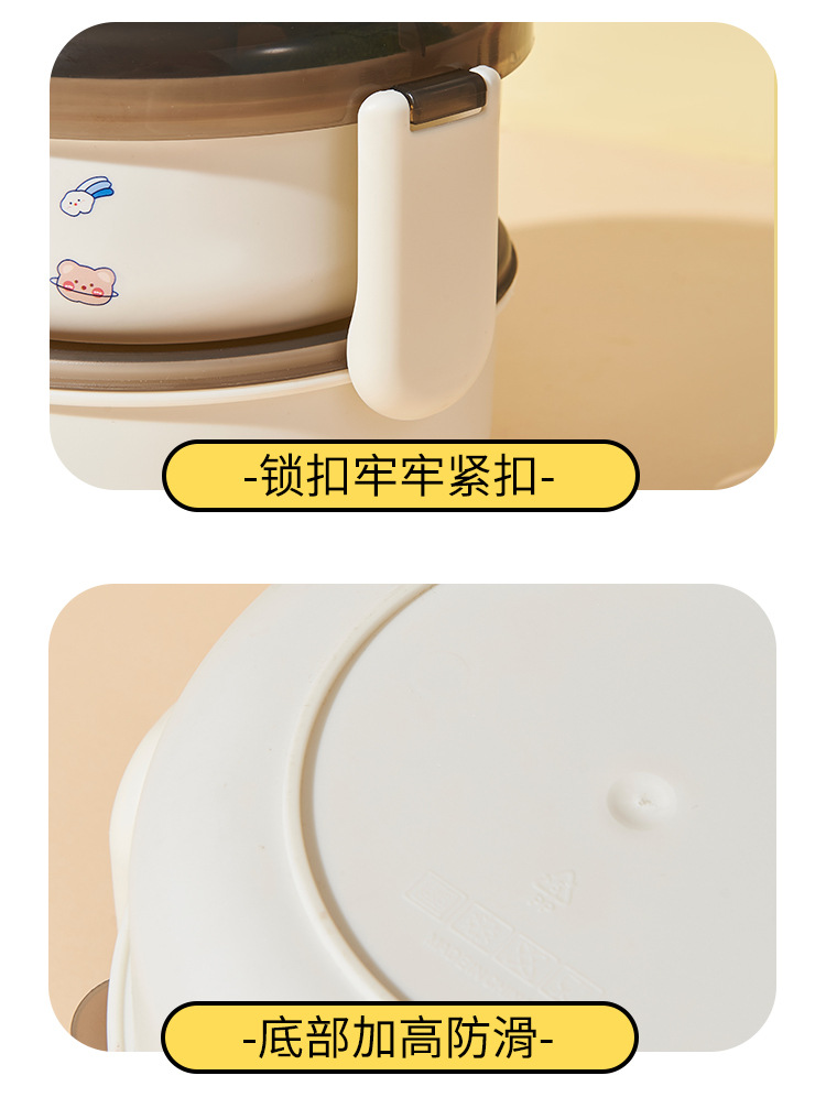 Cartoon astronaut lunch box, microwave-safe heating lunch box, large-capacity portable compartments for office workers and students pic 8