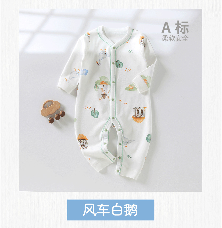 新生儿衣服连身衣母婴用品3月~1岁宝宝哈衣家居服婴儿纯棉连体衣详情8