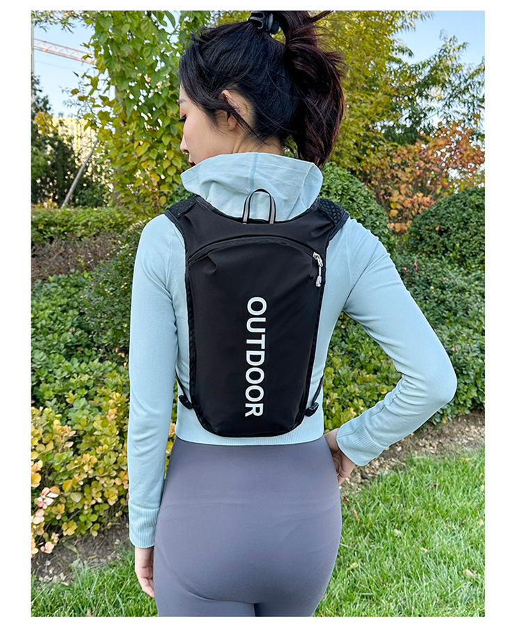 新款多功能尼龙跑步背包 安全反光运动背包水袋背包 骑行包详情20