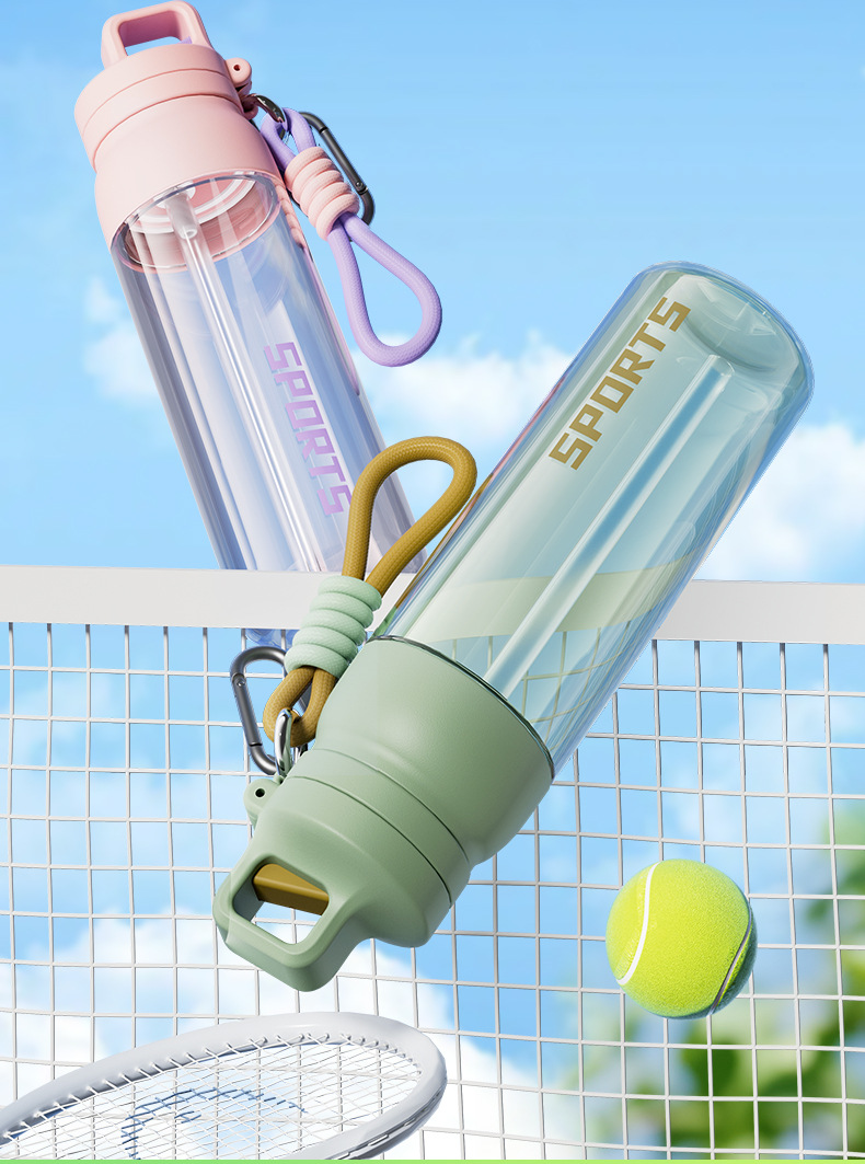 一键开盖水杯tritan一盖三饮户外大容量运动水杯健身男女骑行水壶详情18