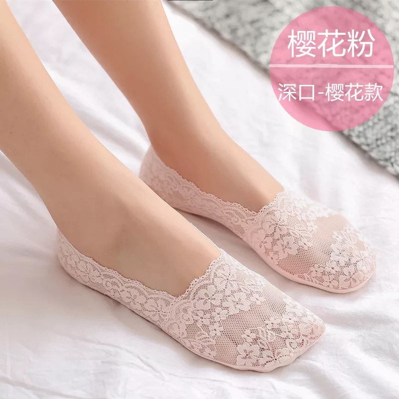 深口蕾丝船袜女隐形袜硅胶防滑夏季浅口薄款女袜时尚花边百搭韩版详情19