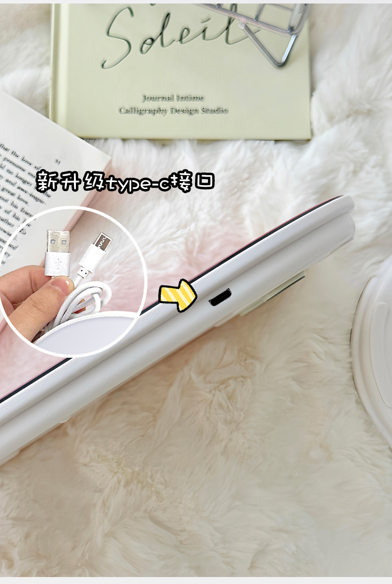 体重秤可爱小型电子秤精准充电人体称卡通萌萌体脂秤高精度称重计详情3