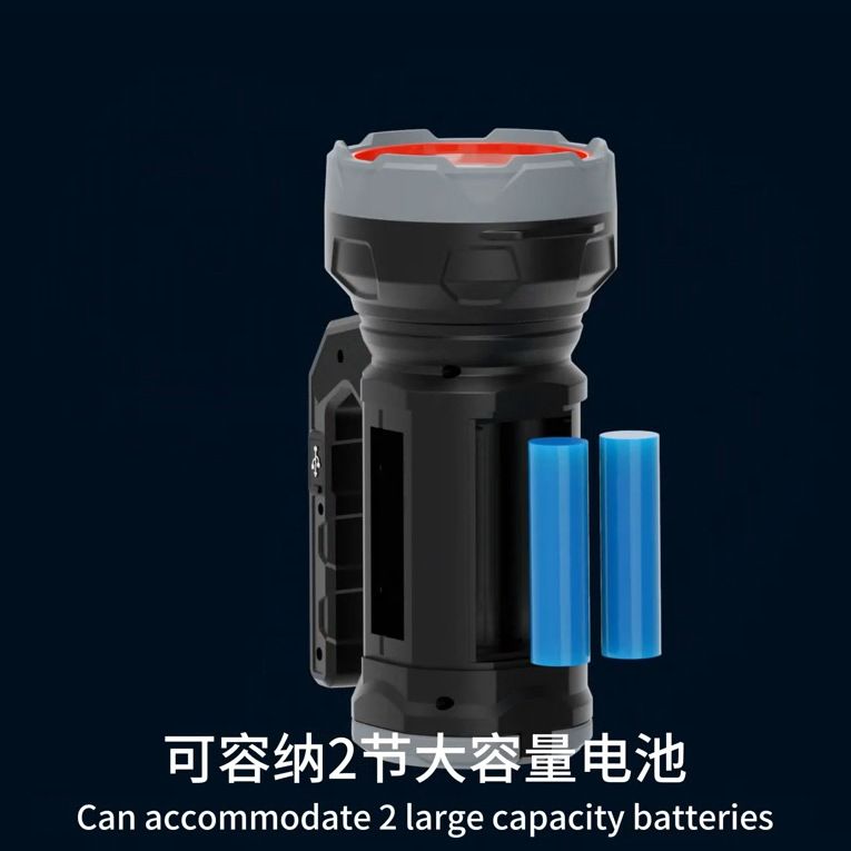 High-intensity portable light, retractable taillight, USB rechargeable lithium battery, outdoor lighting searchlight, portable flashlight pic 5
