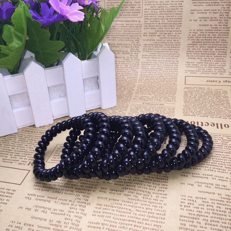 Laser Mermaid Girl telephone line hair tie for women, Korean, simple and basic, versatile hair band, seamless leather cover hair accessory pic 25