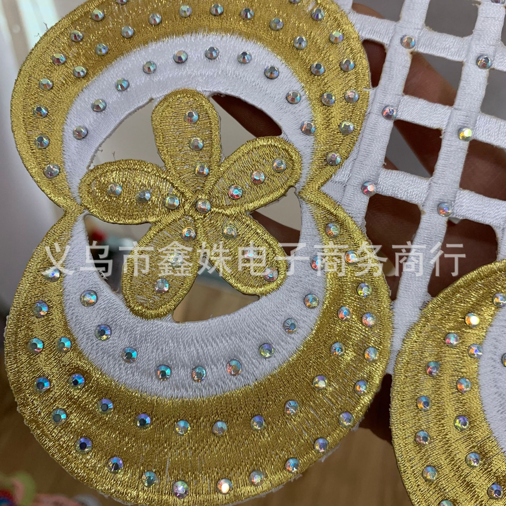 Embroidery, rhinestone and diamond fabric with adhesive backing decoration for foreign trade clothing accessories pic 30