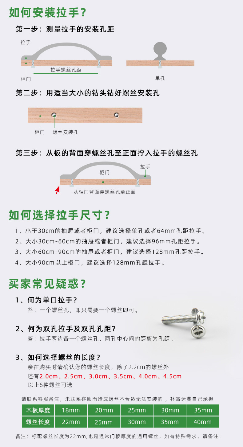 厂家直供现代简约铝合金柜门把手衣柜电视柜橱柜黑色家具五金拉手详情21