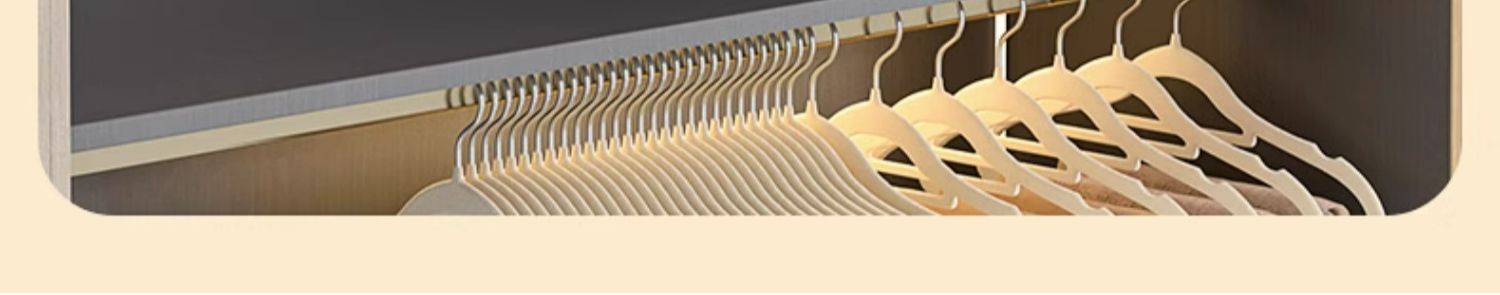 衣架无痕不起肩防滑 家用晾衣服撑子整理师收纳专用植绒衣架批发详情9