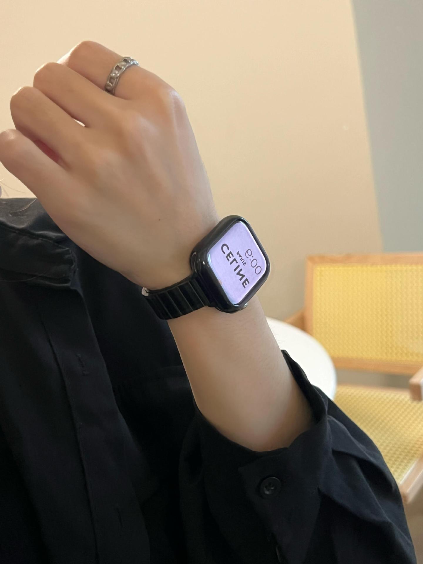 iwatch表带S10女高级感适用applewatch苹果手表98代76SE5金属钢带详情10