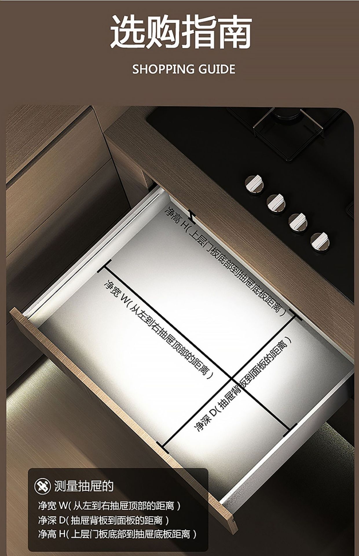 Space aluminum drawer storage partition cabinet, built-in knife, fork, chopsticks, spoon storage box, shelf, kitchen organization wonder pic 31
