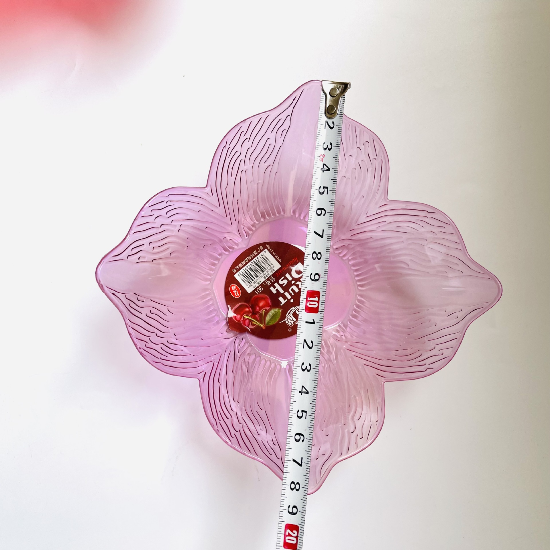 【 Zone 3-7 】 Square petal plate 10/ bag 720/ box Lace fruit plate Transparent Candy Plate Petal Snack plate Plastic plate 1 yuan 2 yuan Source New material fruit plate wholesale pic 1