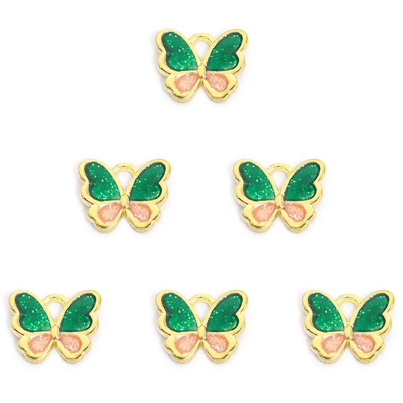 时尚炫彩蝴蝶滴油合金挂件 动物DIY饰品配件手链项链耳环吊坠配饰详情22