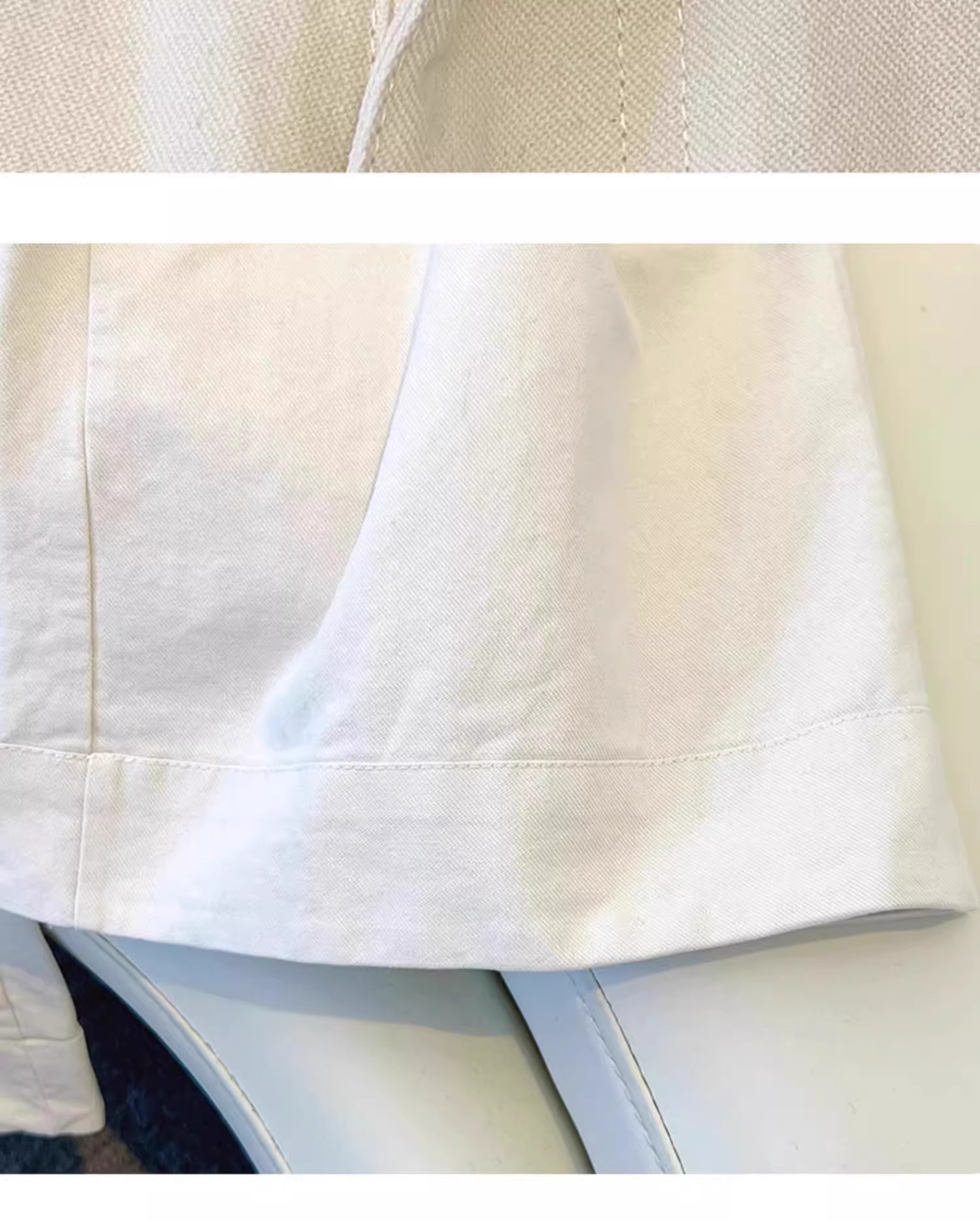 卡其色宽松阔腿裤女2025秋季新款小个子休闲裤显瘦九分直筒裤子女详情19