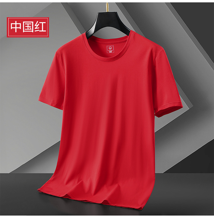 冰丝莫代尔男士短袖t恤男夏季圆领半袖男t潮牌大码男装体恤打底衫详情15