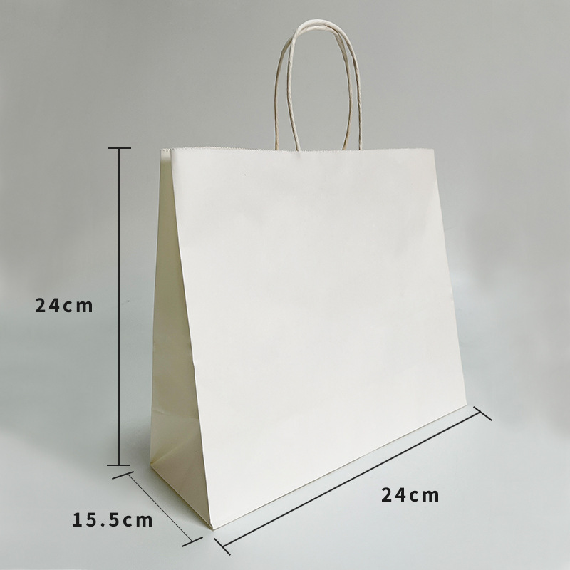 In-stock thickened kraft paper bags, gift handbags, takeout food packaging bags, souvenir paper bags, logo printing pic 12