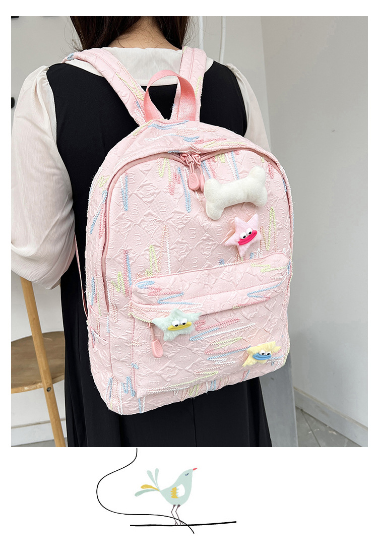 森系新款大容量可爱轻便时尚简约百搭高颜值初高中大学生双肩背包详情14