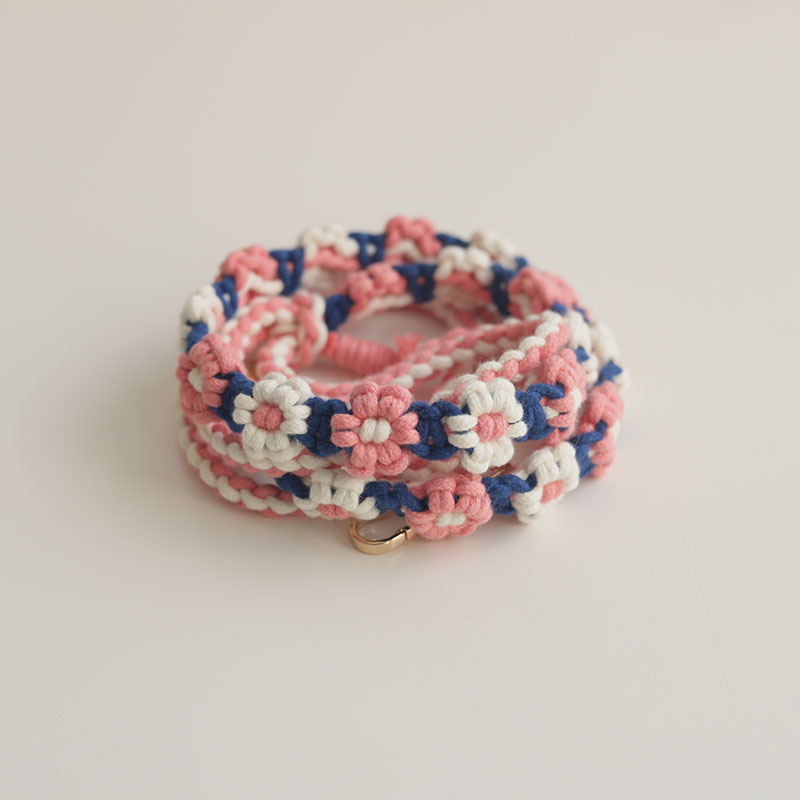 可调节手机挂绳编织相机背带 ins高颜值雏菊花朵斜挎挂脖手机挂链详情28