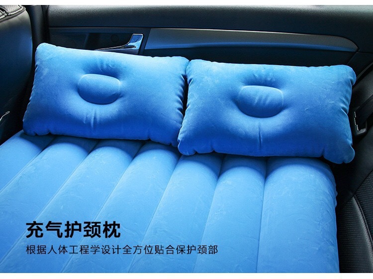 Folding car inflatable bed, PVC flocking car inflatable mattress, SUV in-car travel inflatable bed interior products pic 5