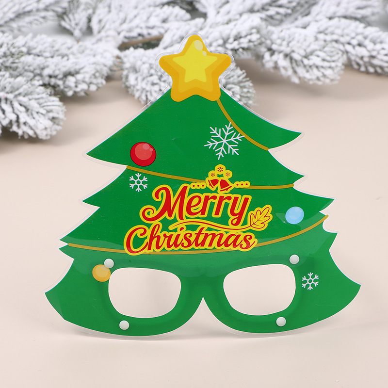 跨境新款圣诞节成人儿童派对创意眼镜圣诞节装饰拍照道具眼镜架详情2