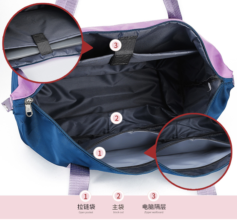 Large-capacity travel bag for women with a super large handle, portable for business trips, maternity storage bag, sports and fitness bag, luggage bag pic 16