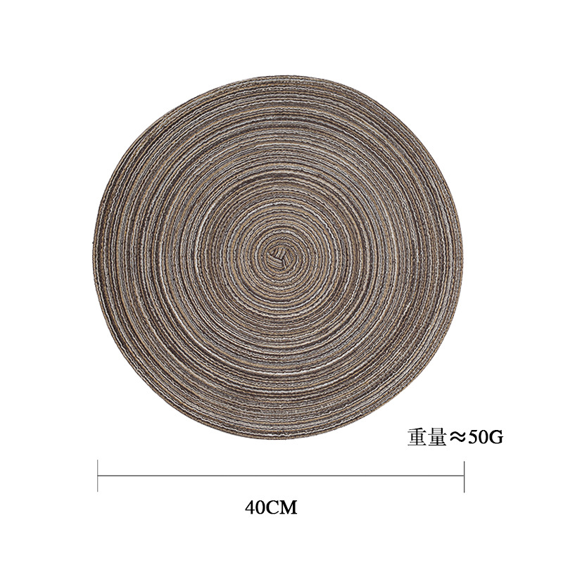 跨境电商热卖款工厂直销渐变涤棉桌垫西餐垫家用高级餐垫批发详情8