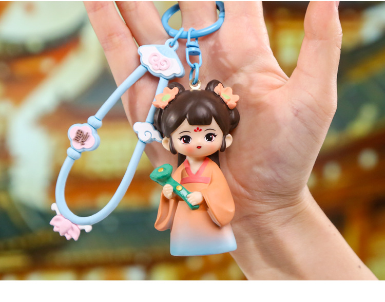 国色长歌钥匙扣 国潮古风古韵设计钥匙扣书包背包挂件挂饰批发详情16