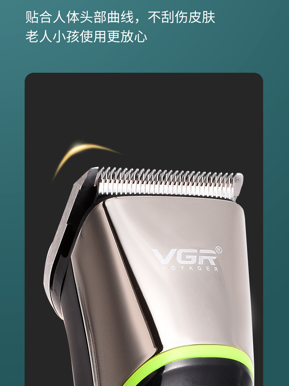 Электрошокер VGR295 international, специализирующийся на электрической стрижке, используется в качестве электрошопа для подзарядки масла USB pic 4